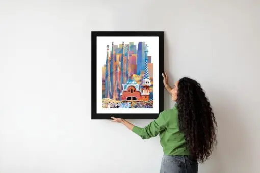 Poster Die Berühmte Architektur Der Barcelona-Abstraktion