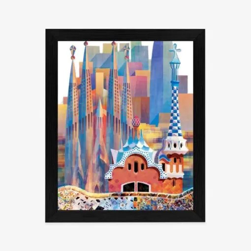 Poster Die Berühmte Architektur Der Barcelona-Abstraktion