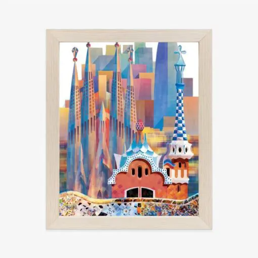 Poster Die Berühmte Architektur Der Barcelona-Abstraktion
