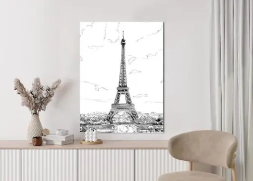 Poster Eiffelturm - Skizze