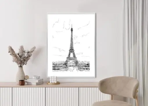 Poster Eiffelturm - Skizze