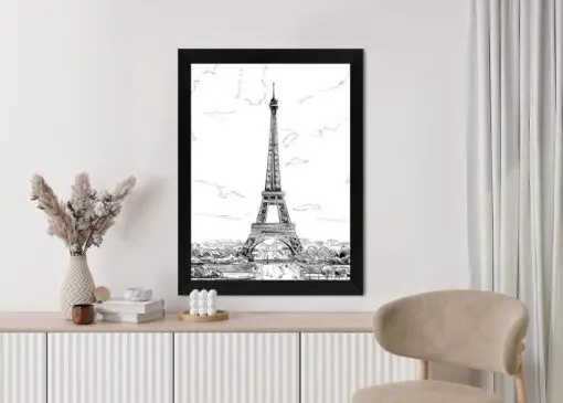 Poster Eiffelturm - Skizze