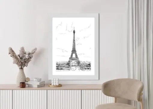 Poster Eiffelturm - Skizze