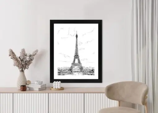 Poster Eiffelturm - Skizze