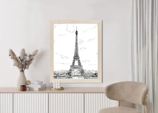 Poster Eiffelturm - Skizze