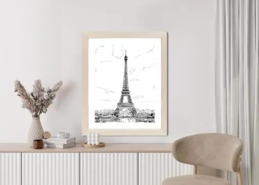 Poster Eiffelturm - Skizze