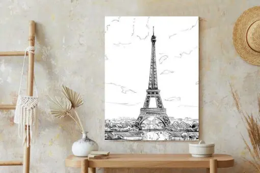 Poster Eiffelturm - Skizze