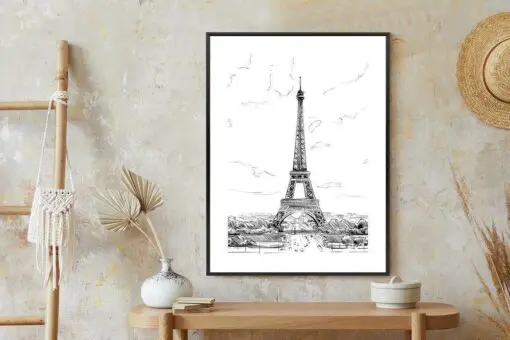 Poster Eiffelturm - Skizze