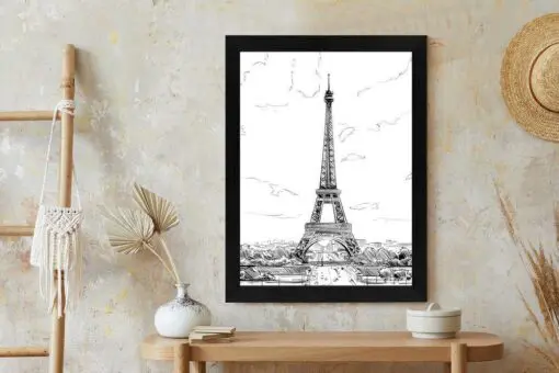 Poster Eiffelturm - Skizze
