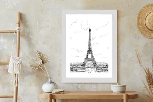 Poster Eiffelturm - Skizze