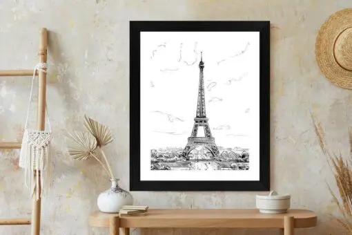 Poster Eiffelturm - Skizze