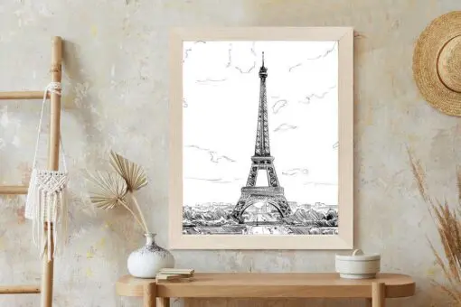 Poster Eiffelturm - Skizze