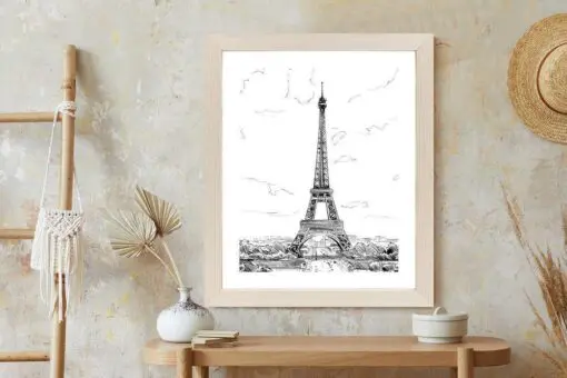 Poster Eiffelturm - Skizze