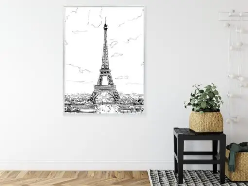 Poster Eiffelturm - Skizze