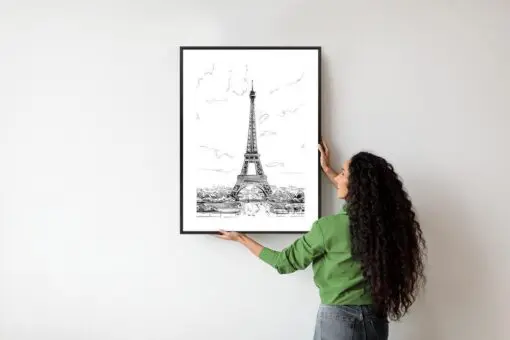 Poster Eiffelturm - Skizze