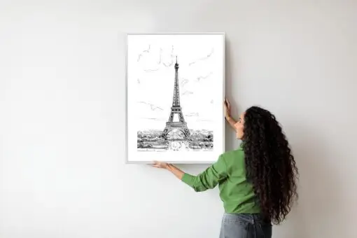 Poster Eiffelturm - Skizze