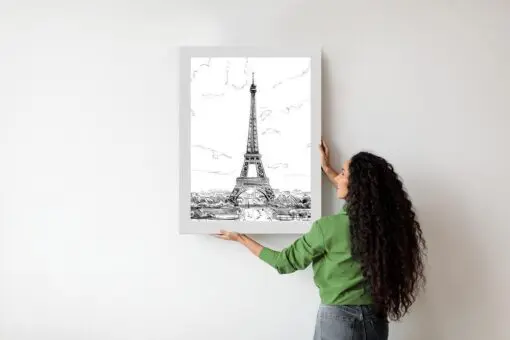 Poster Eiffelturm - Skizze