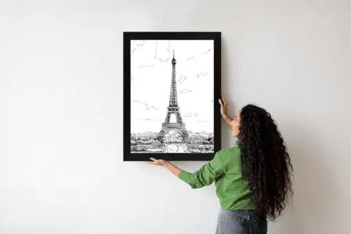 Poster Eiffelturm - Skizze