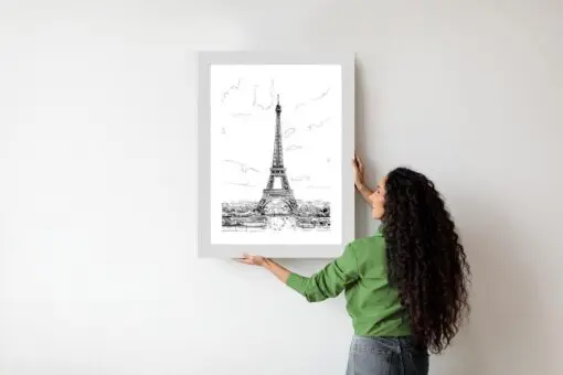 Poster Eiffelturm - Skizze