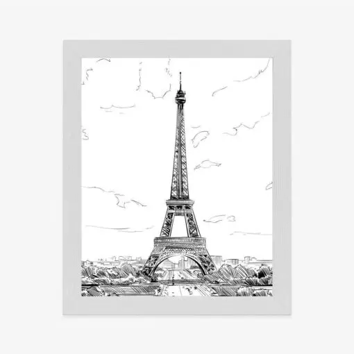 Poster Eiffelturm - Skizze