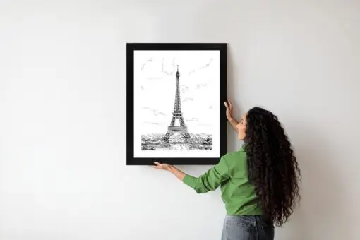 Poster Eiffelturm - Skizze