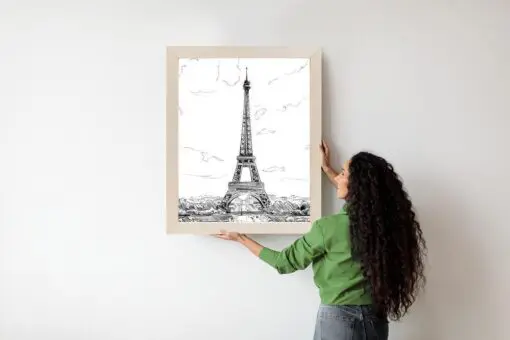 Poster Eiffelturm - Skizze