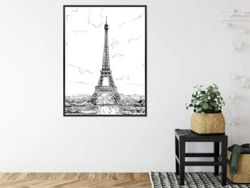 Poster Eiffelturm - Skizze