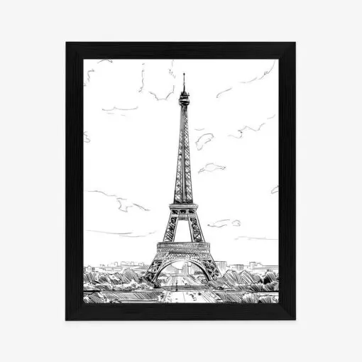 Poster Eiffelturm - Skizze