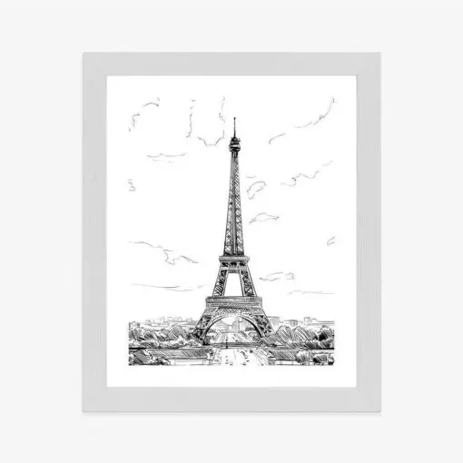 Poster Eiffelturm - Skizze