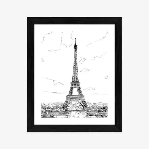 Poster Eiffelturm - Skizze