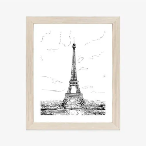 Poster Eiffelturm - Skizze