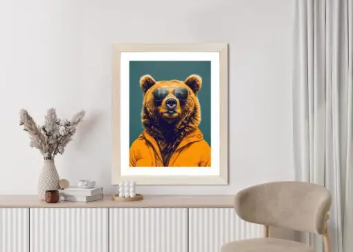 Poster Ein Bär In Einem Gelben Hemd