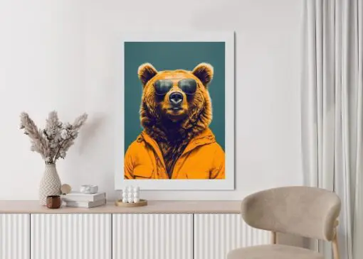 Poster Ein Bär In Einem Gelben Hemd