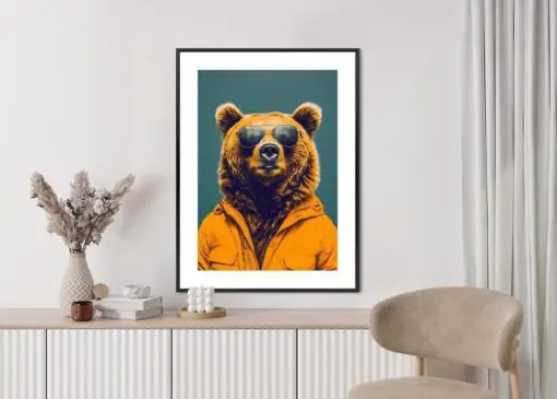 Poster Ein Bär In Einem Gelben Hemd