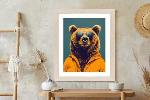 Poster Ein Bär In Einem Gelben Hemd