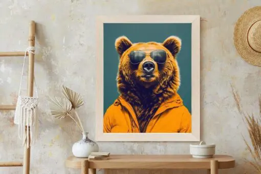 Poster Ein Bär In Einem Gelben Hemd