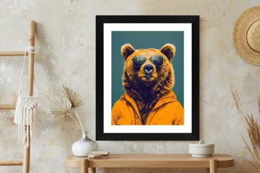 Poster Ein Bär In Einem Gelben Hemd