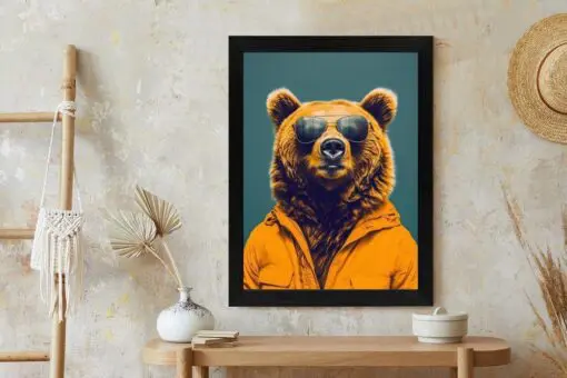 Poster Ein Bär In Einem Gelben Hemd