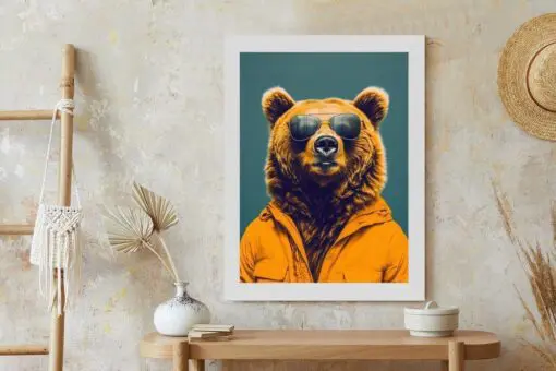 Poster Ein Bär In Einem Gelben Hemd