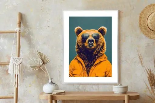 Poster Ein Bär In Einem Gelben Hemd