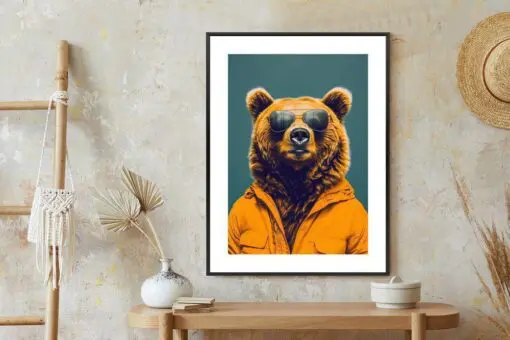 Poster Ein Bär In Einem Gelben Hemd