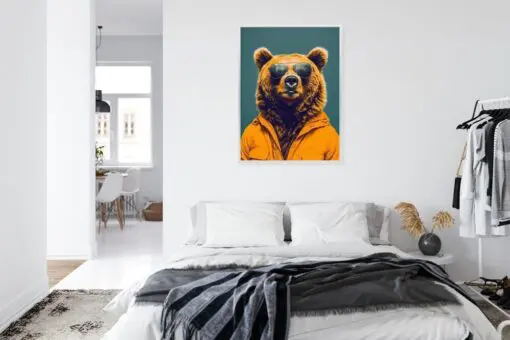 Poster Ein Bär In Einem Gelben Hemd