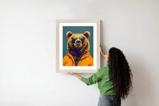 Poster Ein Bär In Einem Gelben Hemd