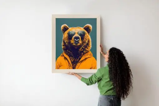 Poster Ein Bär In Einem Gelben Hemd