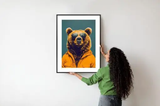 Poster Ein Bär In Einem Gelben Hemd
