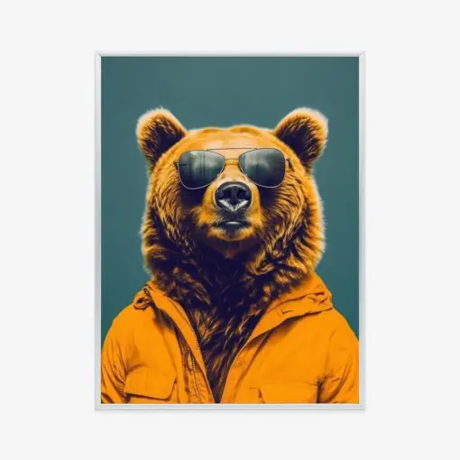 Poster Ein Bär In Einem Gelben Hemd