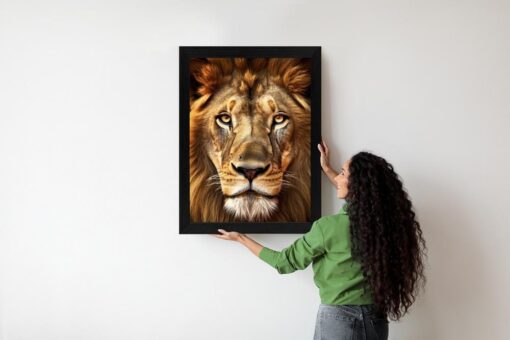 Poster Ein Majestätischer Löwe Im Porträt
