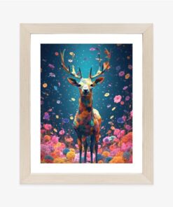Poster Ein Reh Inmitten Einer Wiese Voller Blumen