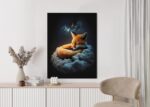 Poster Ein Schlafender Fuchs Auf Einer Wolke