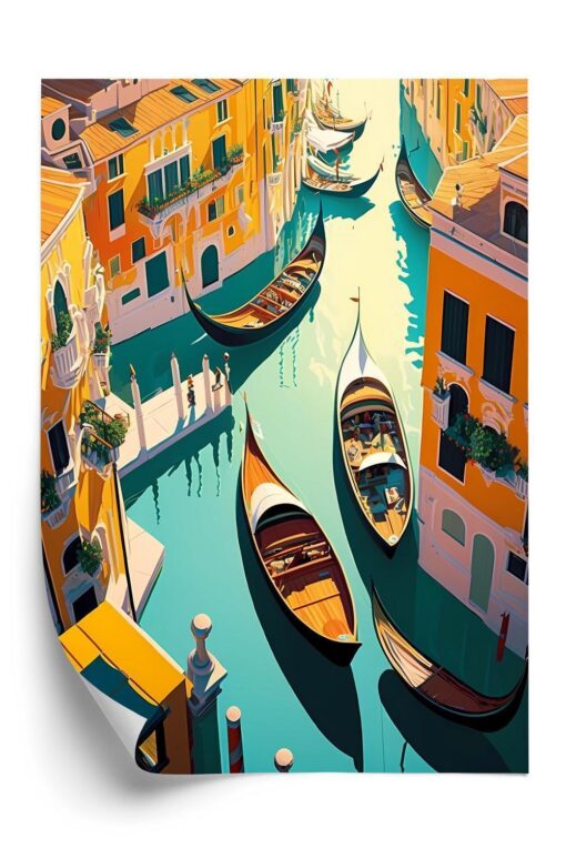 Poster Eine Gondelfahrt Entlang Der Venezianischen Kanäle